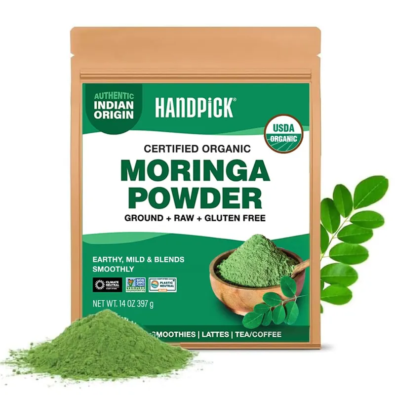 Handpick Organic Moringa Powder, carbon-neutral and plastic-neutral organic moringa powder
