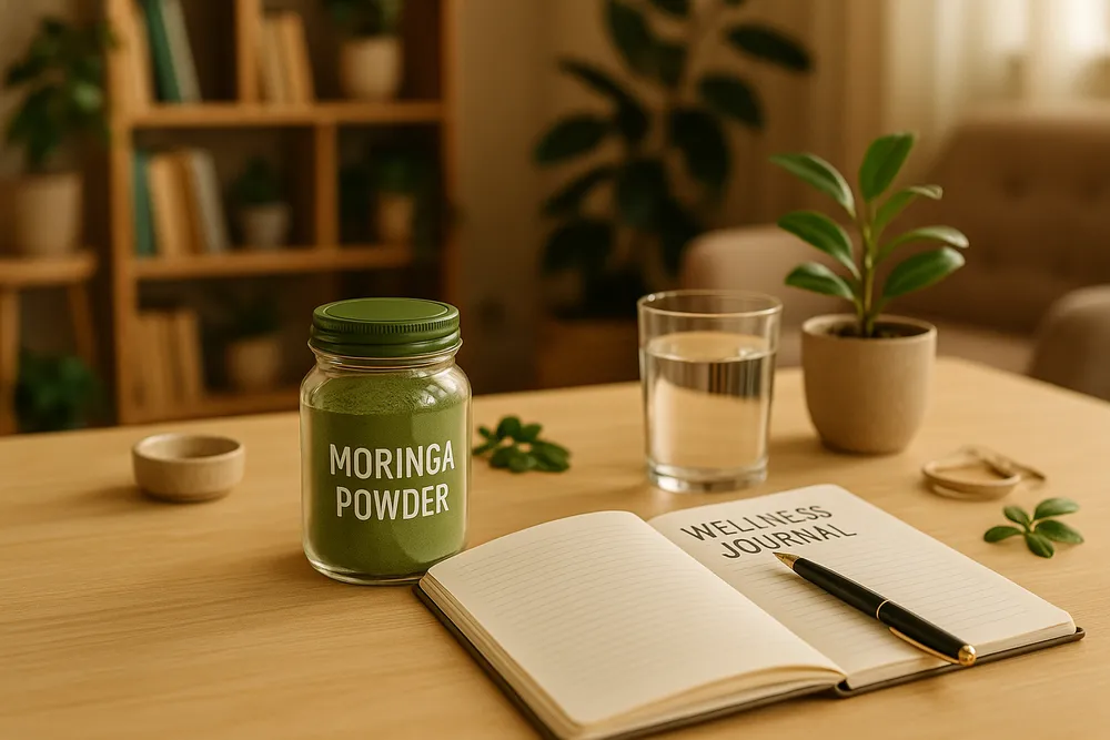 Moringa with a healthcare consultation setting, representing important safety considerations
