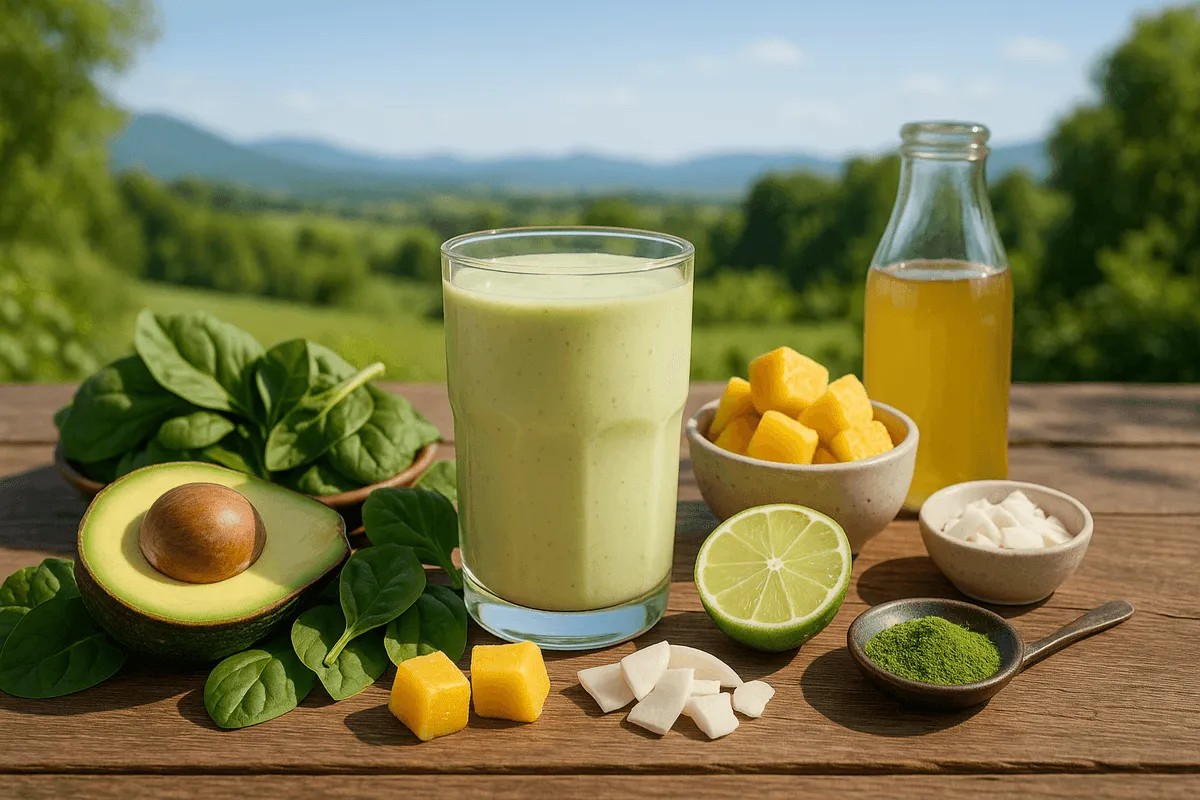 Moringa Apple Avocado and Mango Smoothie