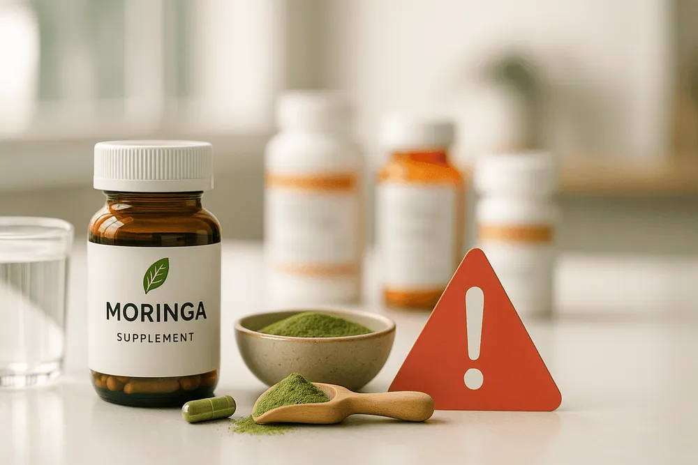 Medical consultation discussing potential medication interactions with Moringa supplements