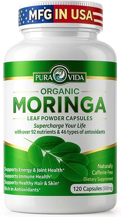 PURA VIDA MORINGA Capsules - Certified organic single origin moringa